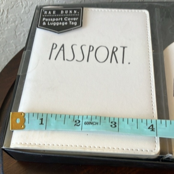Rae Dunn: White Passport Cover & Luggage tags- new in box - Picture 8 of 16